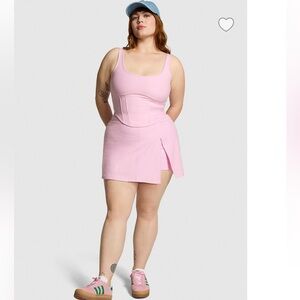 PINK by Victoria Secret Spring Orchid Pink Pique Cinched Top Corset Bralette